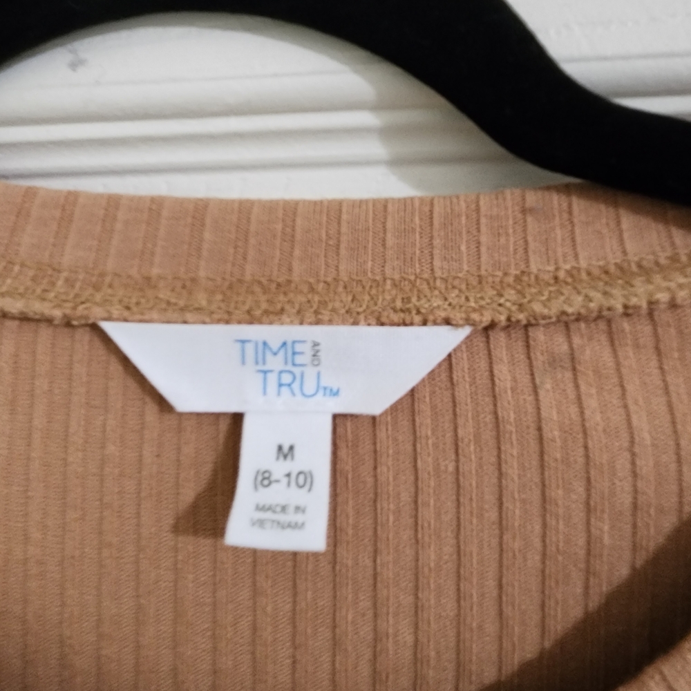 Time & Tru Beige Ribbed Top and Skirt Set Size M (8-10) NWT!!! - Picture 9 of 9